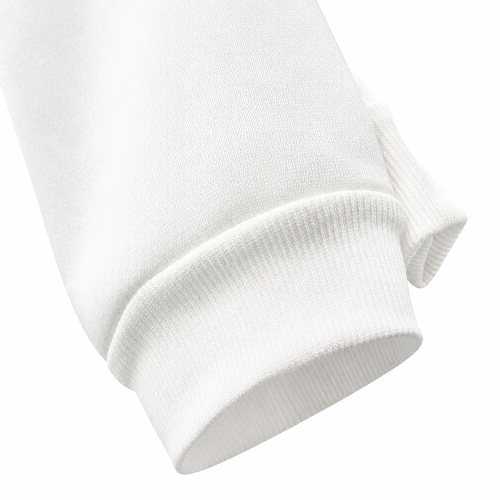 Deep ribbed cuff, shown on the wrist